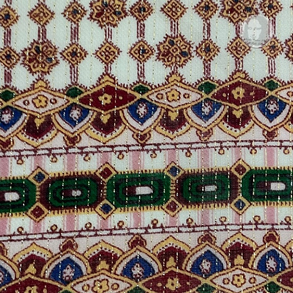 Large Scarf or Shawl Wool Metallic Fringe India Motif Metropolitan Museum of Art - Picture 8 of 10